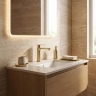 смеситель для умывальника Rea Logan brushed gold (REA-B6697)