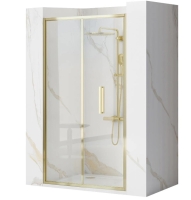 душевая дверь Rea Rapid Fold 100x195 безопасное стекло, gold (REA-K4130)