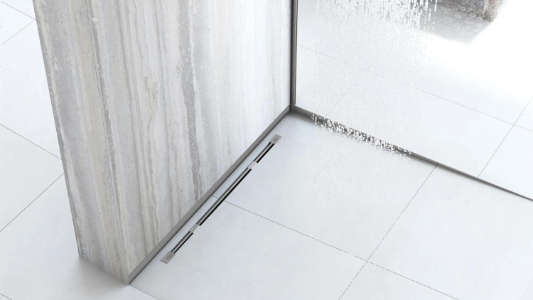 плинтус для душевого поддона Rea 130 см nickel (REA-K4300)