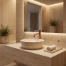 умывальник Rea Amelia 48x34,5 накладной Travertine матовый (REA-U4210)