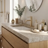 смеситель для умывальника Rea Venti Low brushed gold (REA-B9785)