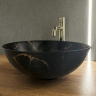 умывальник Rea Stella 35,5x35,5 black marble brush (REA-U9086)