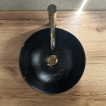 умывальник Rea Stella 35,5x35,5 black marble brush (REA-U9086)