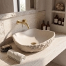 умывальник Rea Isla 49x37 накладной Warm Beige матовый (REA-U7882)