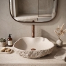 умывальник Rea Isla 49x37 накладной Warm Beige матовый (REA-U7882)