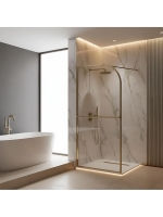 душевая кабина Rea Sky 100x200 transparent, brush gold (REA-K4330)