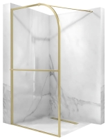 душевая перегородка Rea Sky 100x200 transparent, brush gold (REA-K4330)
