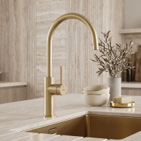 смеситель для кухни Rea Rivo brushed gold (REA-B9342)