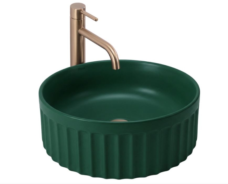 умывальник Rea Duo 38x38 Matcha matt (REA-U3605)