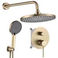 душевая система скрытого монтажа Rea Lungo Stripe brushed gold (REA-P9492)