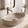 умывальник Rea Lisa 49x35 накладной Mocca матовый (REA-U7880)