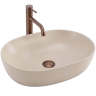 умывальник Rea Lisa 49x35 накладной Mocca матовый (REA-U7880)