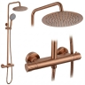 душевая система для душа с термостатом Rea Lungo copper brushed (REA-P6734)