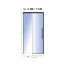 душевая дверь Rea Solar 140x195 безопасное стекло, прозрачное (REA-K6359)