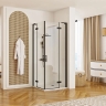 душевая кабина Rea Hugo 80x80x200 безопасное стекло, прозрачное, черный (REA-K6600)