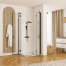 душевая кабина Rea Hugo 80x80x200 безопасное стекло, прозрачное, черный (REA-K6600)