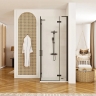 душевая кабина Rea Hugo 80x80x200 безопасное стекло, прозрачное, черный (REA-K6600)