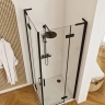 душевая кабина Rea Hugo 80x80x200 безопасное стекло, прозрачное, черный (REA-K6600)