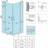 душевая кабина Rea Hugo 80x80x200 безопасное стекло, прозрачное, черный (REA-K6600)