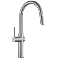 смеситель для кухни Rea Fresh High с выдвижным изливом brush nickel (REA-B6330)