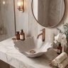 умывальник Rea Flower 47,5x40 накладной Beige матовый (REA-U7888)