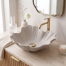 умывальник Rea Flower 47,5x40 накладной Beige матовый (REA-U7888)