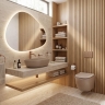 умывальник Rea Focus 48,5x34,5 накладной Taupe матовый (REA-U3228)