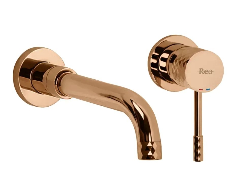 смеситель для умывальника Rea Lungo Diamond скрытого монтажа, copper + box (REA-B0540)