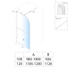 душевая кабина Rea Sky 120x200 transparent, brush gold (REA-K4331)