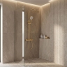 душевая система с изливом Rea Drop с термостатом brushed gold (REA-P9662)