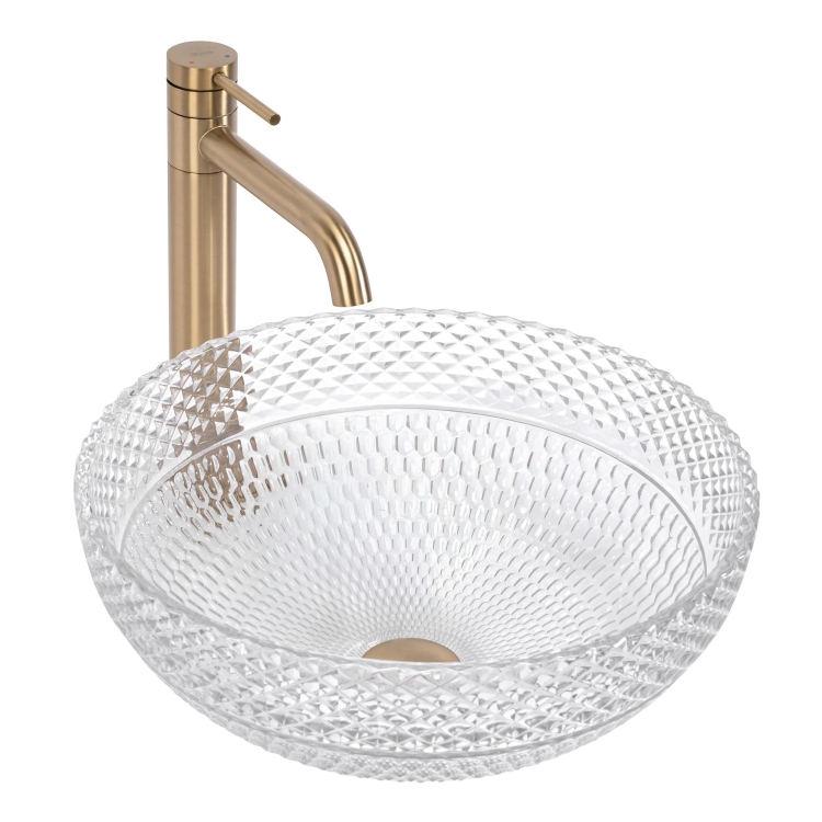 умывальник Rea Sue 40x40 transparent (REA-U4702)