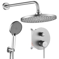 душевая система скрытого монтажа Rea Lungo Stripe brushed nickel (REA-P9493)