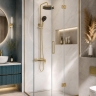 душевая система с изливом Rea Vision brushed gold (REA-P9667)