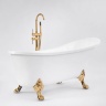 ванна акриловая Rea Brasso 160x71,5 gold + сифон + пробка click/clack (REA-W5631)