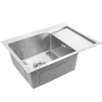кухонная мойка Rea Fin 62x48 с сифоном, brush nickel (ZLE-06012)