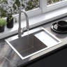 кухонная мойка Rea Fin 62x48 с сифоном, brush nickel (ZLE-06012)