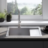 кухонная мойка Rea Fin 62x48 с сифоном, brush nickel (ZLE-06012)