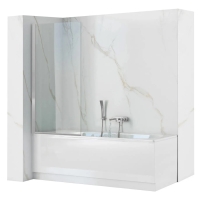 штора для ванни Rea Lagos Fix 70x140 скло прозоре, хром (REA-W5674)