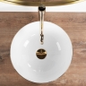 умывальник Rea Stella 35,5x35,5 gold brush/white (REA-U9087)