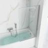 штора для ванни Rea Lagos Fix 80x140 скло прозоре, хром (REA-W5630)