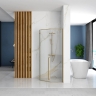 душевая кабина Rea Diamond 90x90 безопасное стекло прозрачное, gold brush (REA-K6506)